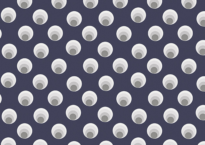 Retro 60s Spots, Midnite - Roller Blind - Image 6